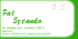 pal sztanko business card